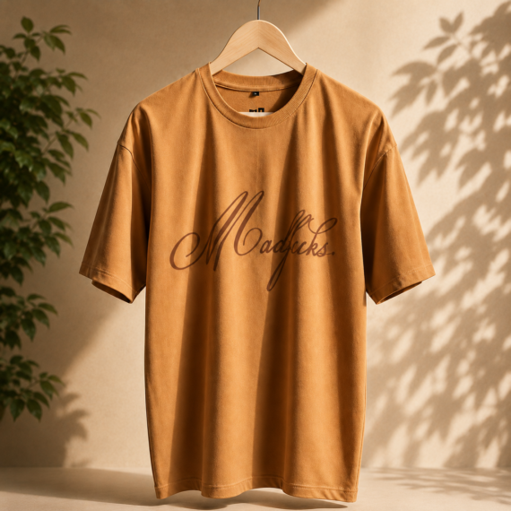 Sand Script Tee (Beige)